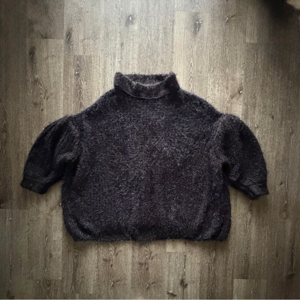 Free People Dark Gray Turtleneck Sweater
